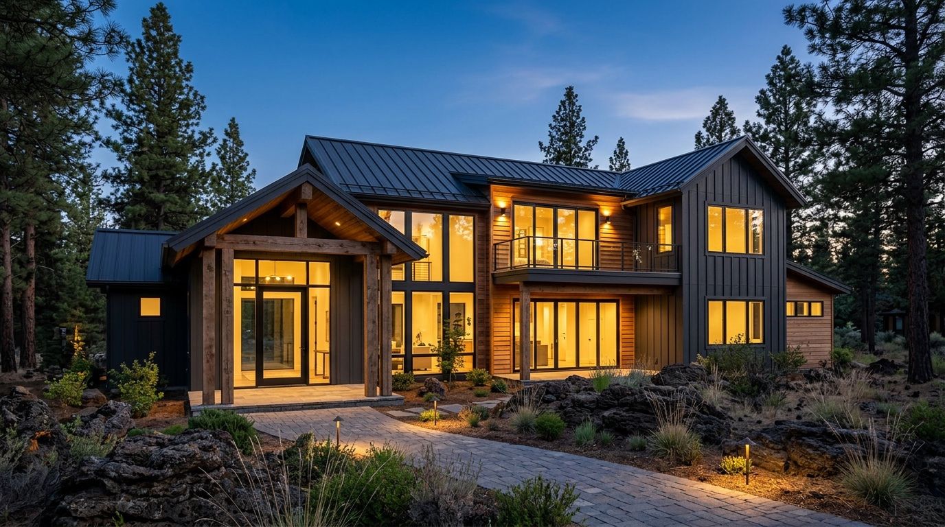 A modern home exterior from the Pine Builders demo